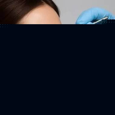Close-up of nasal assessment for non-surgical rhinoplasty